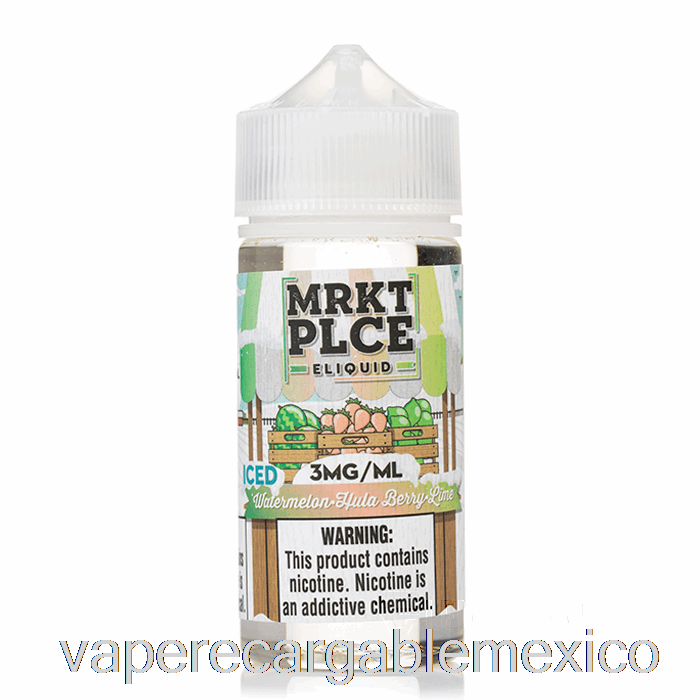 Vape Recargable Ice Sandía Hula Berry Lima - Mrkt Plce - 100ml 6mg